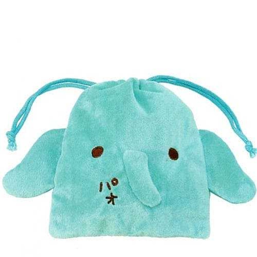 Styles Kawaii Import Drawstring Bags | Kamio Slug Animal 6" Drawstring Pouch: Elephant