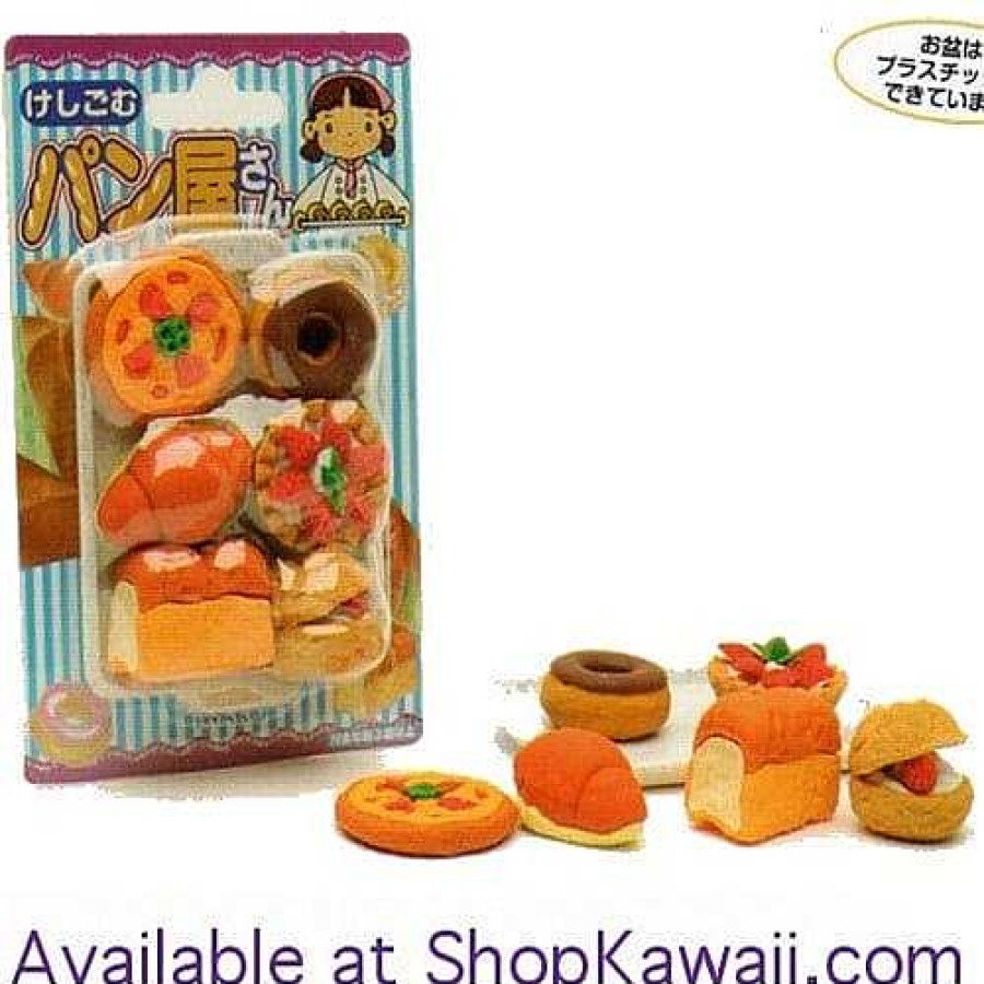 Stationery Kawaii Import Erasers | Iwako Bakery 6-Piece Eraser Set