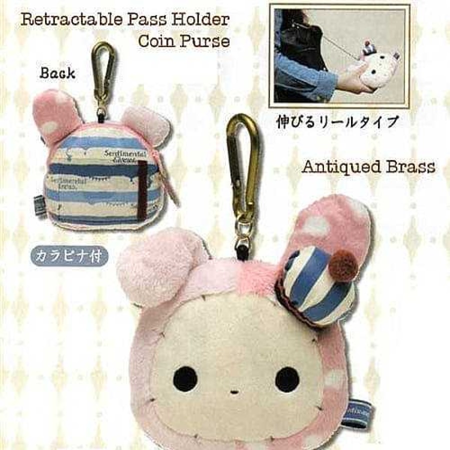 Styles Kawaii Import Coin Purses | San-X Sentimental Circus Sailor 6" Plushy Coin Purse Id Holder With Retractable Leash