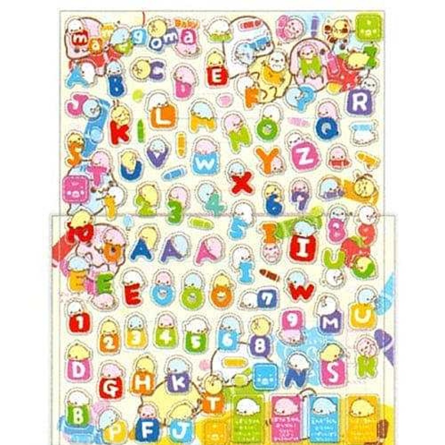 Stationery Kawaii Import Letter Sets | San-X Mamegoma Baby Letter Set With Sparkly Stickers: 2