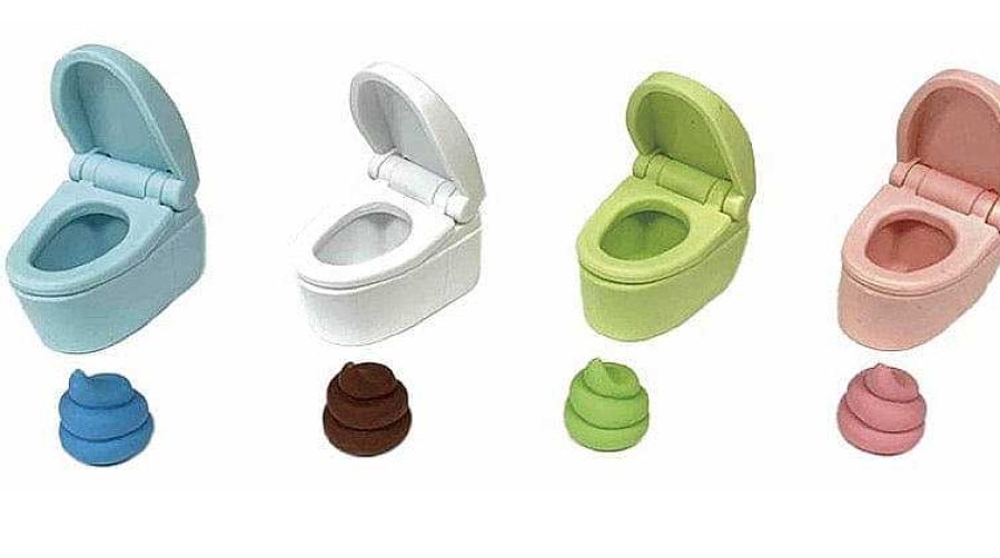 Stationery Weactive Erasers | Surprise Toilet & Poop Eraser Set