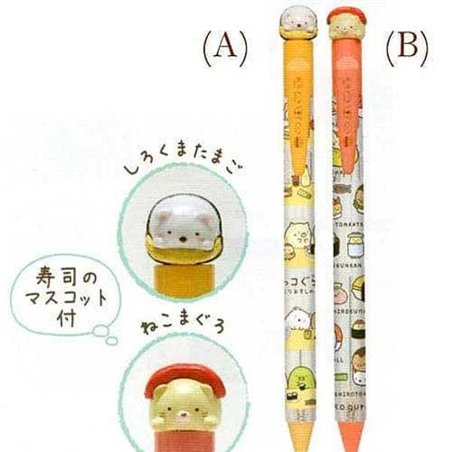 Stationery Kawaii Import Pencils | San-X Sumikko Gurashi "Things In The Corner" Sushi House Mechanical Pencils With Mascots