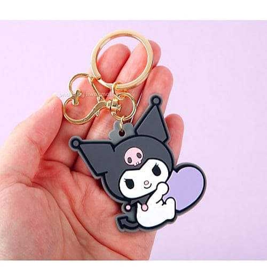 Styles BeeCrazee Keychains & Lanyards | Sanrio Friends Heart Large Rubber Keychains With Heart-Shaped Clasps