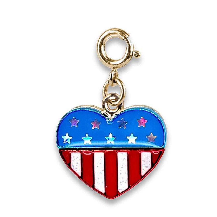 Styles Charm It Charm It! | Glitter Flag Heart Charm