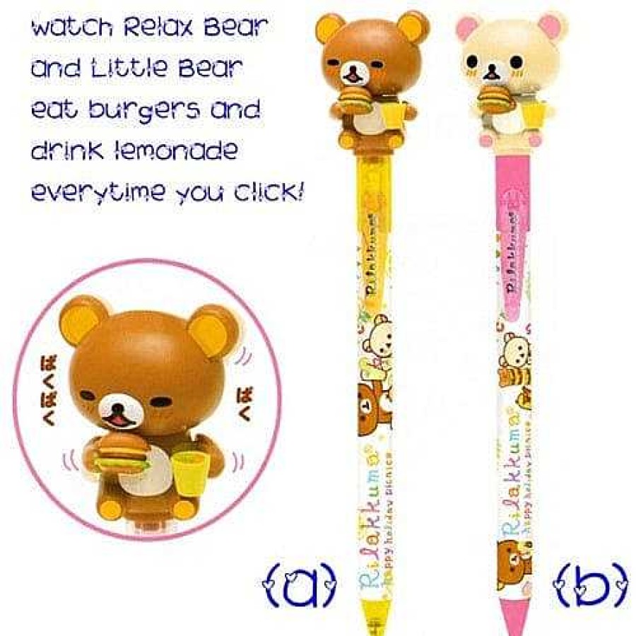 Stationery Kawaii Import Pencils | San-X Rilakkuma Eating Burger Mechanical Pencils