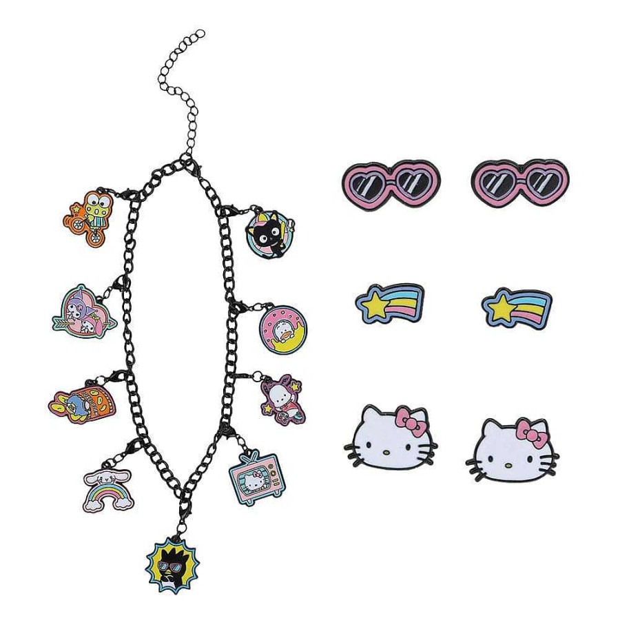 Styles BioWorld Sanrio Apparel | Hello Kitty & Friends Earrings Charms & Necklace 12 Days Of Christmas Advent Calendar Set