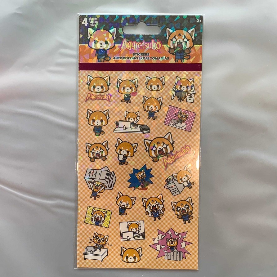 Stationery Trends International Sanrio Stickers & Washi | Aggretsuko Standard Stickers 4 Sheet