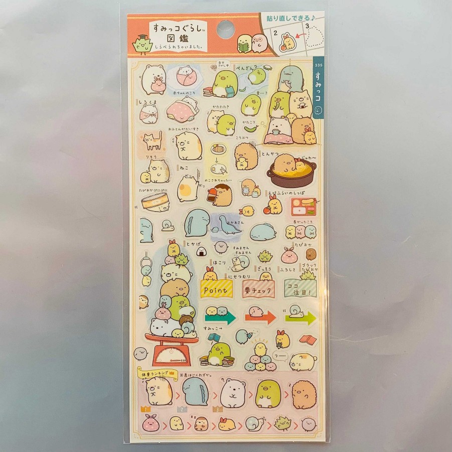 Stationery Kawaii Import San-X Stickers & Washi | San-X Sumikko Gurashi "Things In The Corner" Plastic Stickers