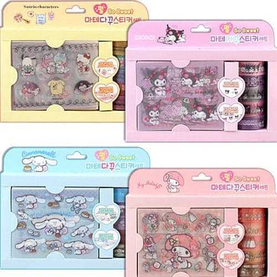 Stationery BeeCrazee Sanrio Stickers & Washi | Sanrio Friends Stickers & Washi Tapes Set: , ,