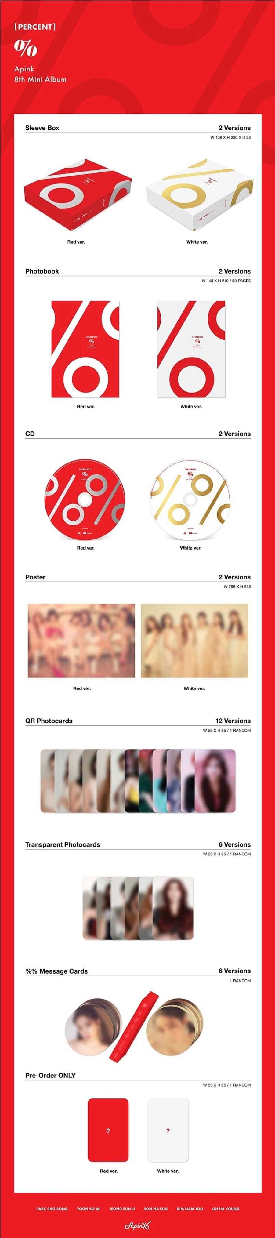 K-Pop Korea Pop Store | Apink - Percent (8Th Mini Album)