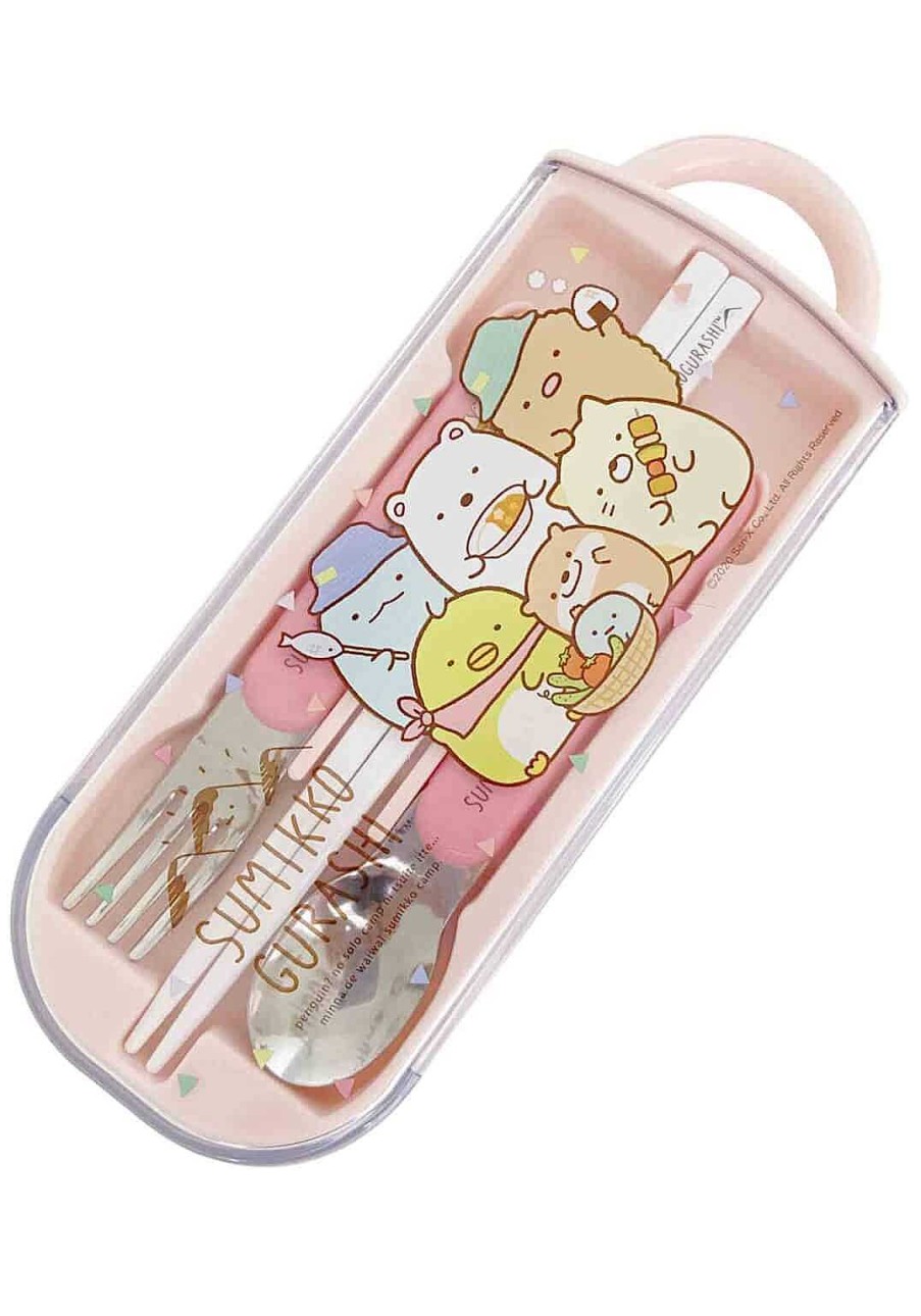 Homegoods Clever Idiots | Sumikko Gurashi Spoon Fork & Chopsticks Traveling Utensil Set