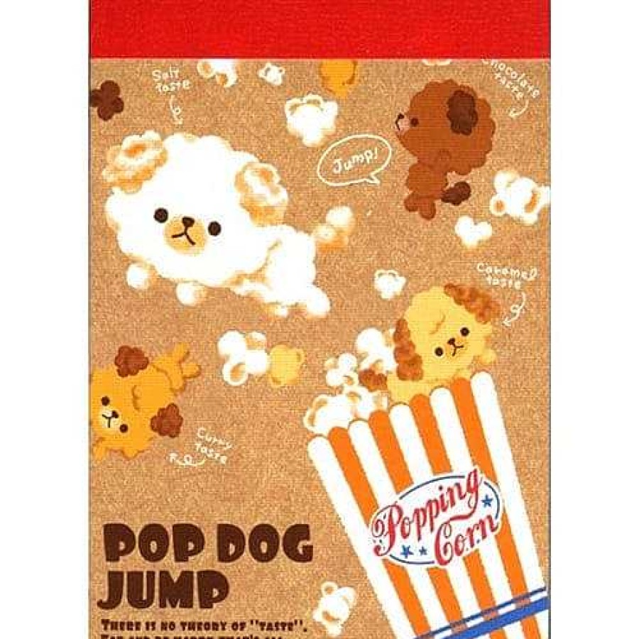 Stationery Kawaii Import Memos | Q-Lia Pop Dog Jump Popping Corn Small Memo Pad