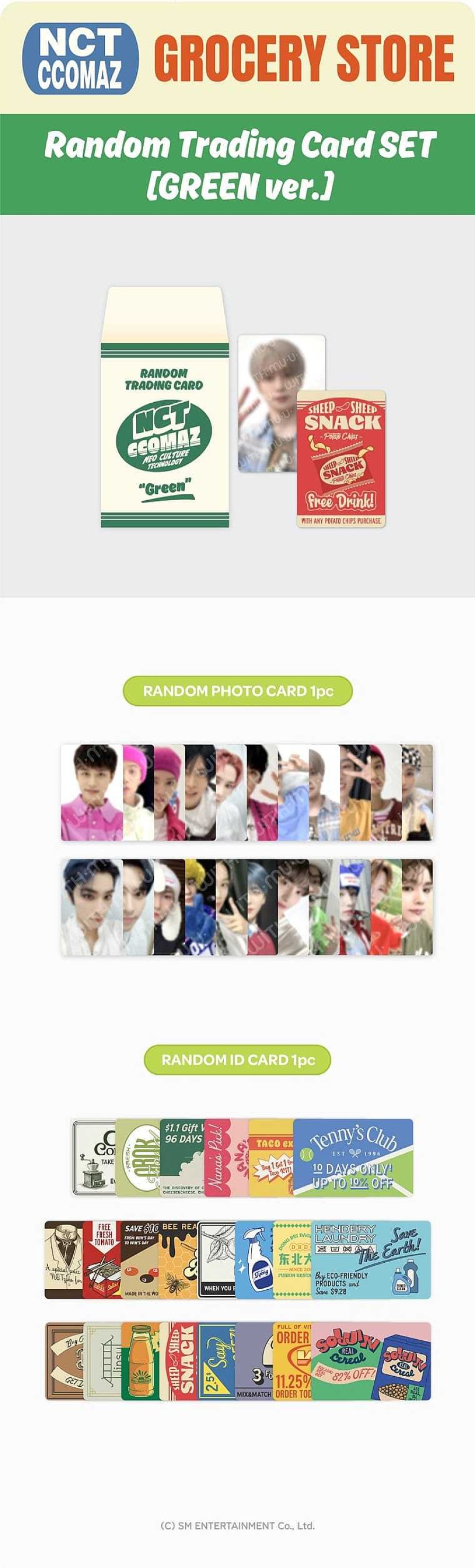 K-Pop Korea Pop Store | [Nct] [Ccomaz Grocery Store] Random Trading Card Set