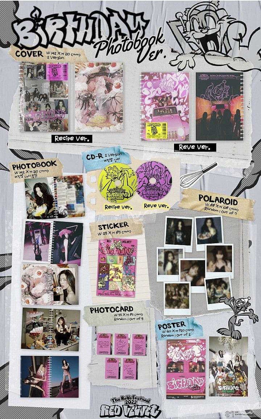 K-Pop Korea Pop Store | Red Velvet - The Reve Festival 2022: Birthday (Photobook Ver.)