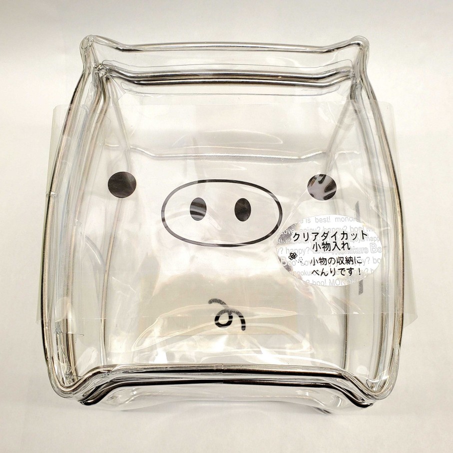 Homegoods Kawaii Import | San-X Monokuro Boo Plastic Storage Case: Clear