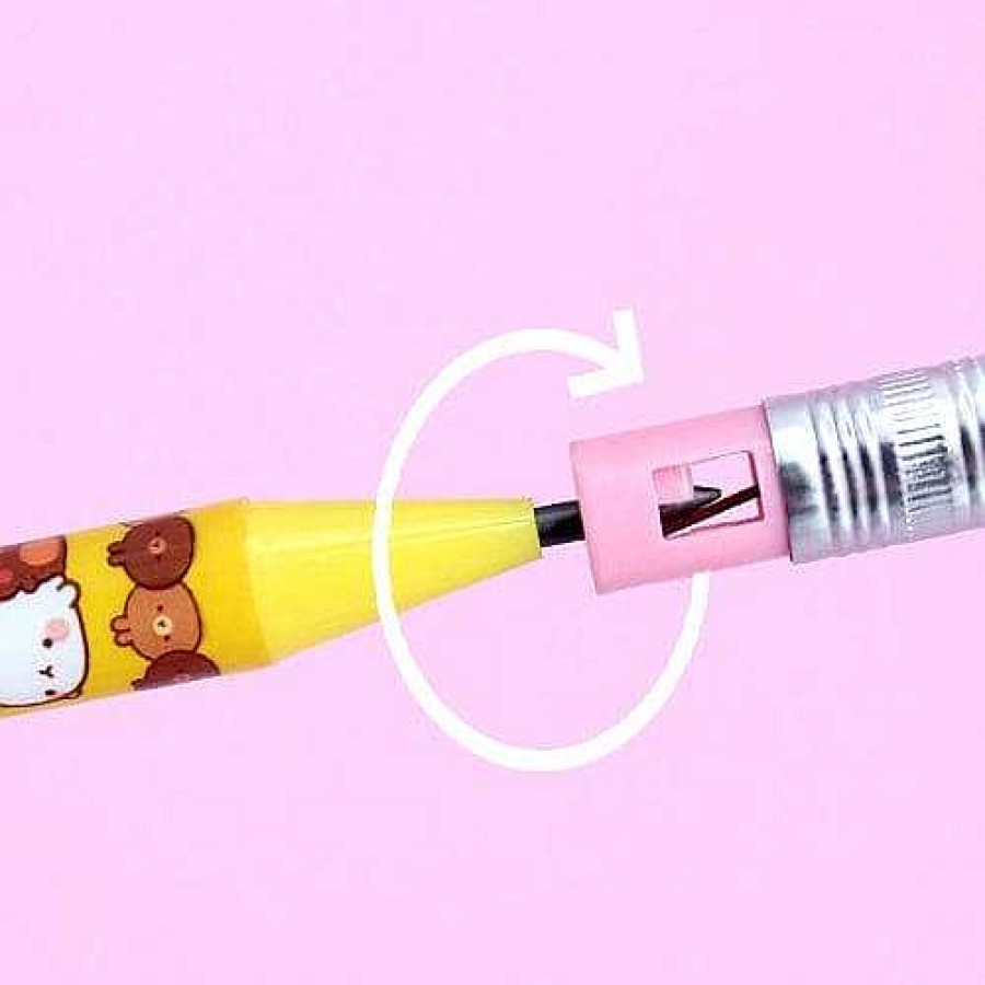 Stationery BeeCrazee Pencils | Molang Three Mechanical Pencils & 2.0-Mm Lead Surprise Set