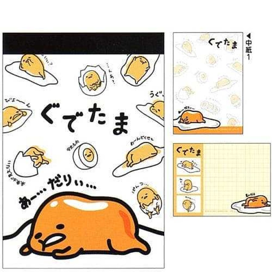 Stationery Kawaii Import Memos | Sanrio Japan Gudetama Lazy Egg Small Memo