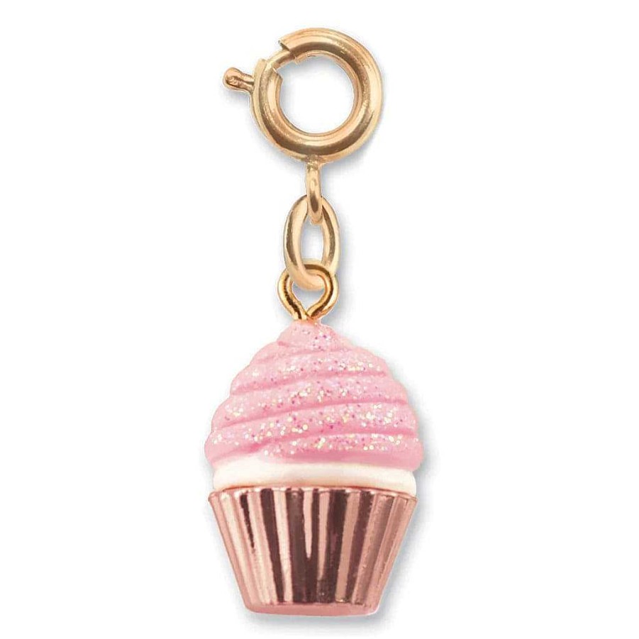 Styles Charm It Charm It! | Gold Pink Glitter Cupcake Charm