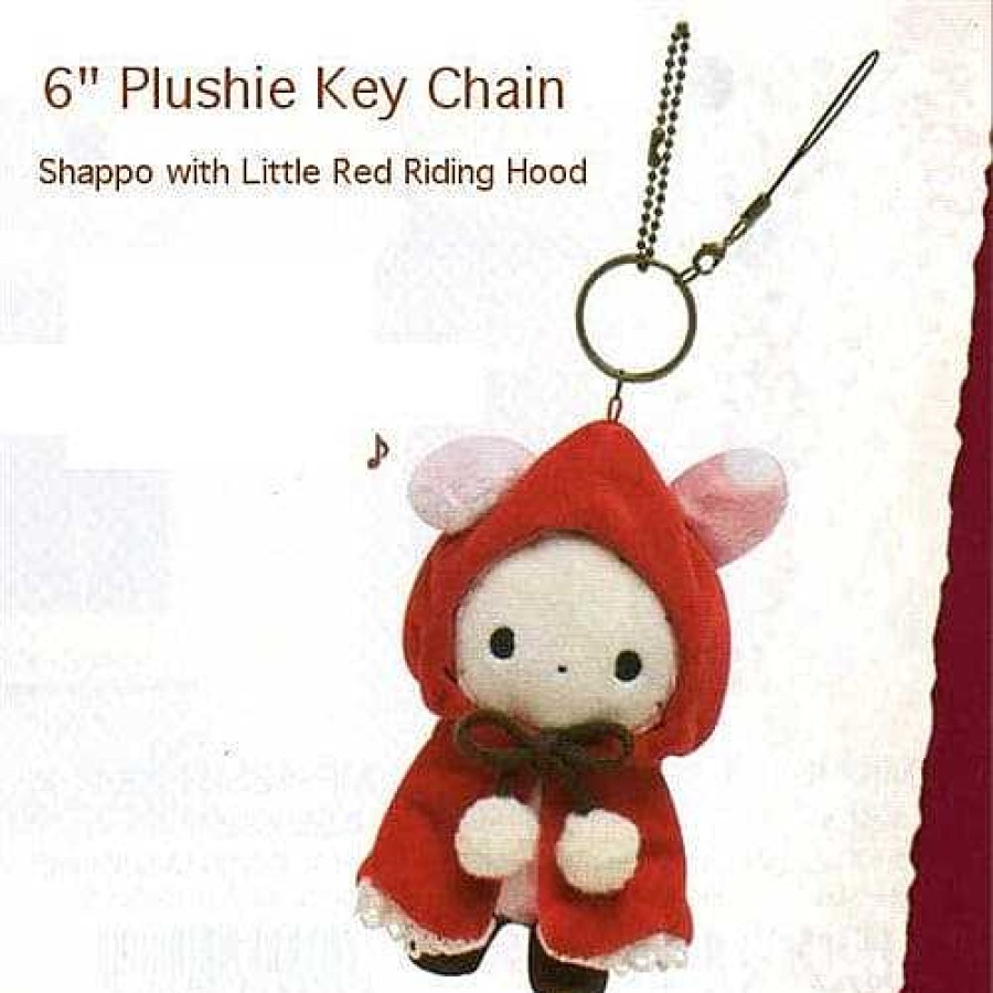 Styles Kawaii Import Bag Charms | San-X Sentimental Circus Little Red Riding Hood 6" Shappo Plush Keychain