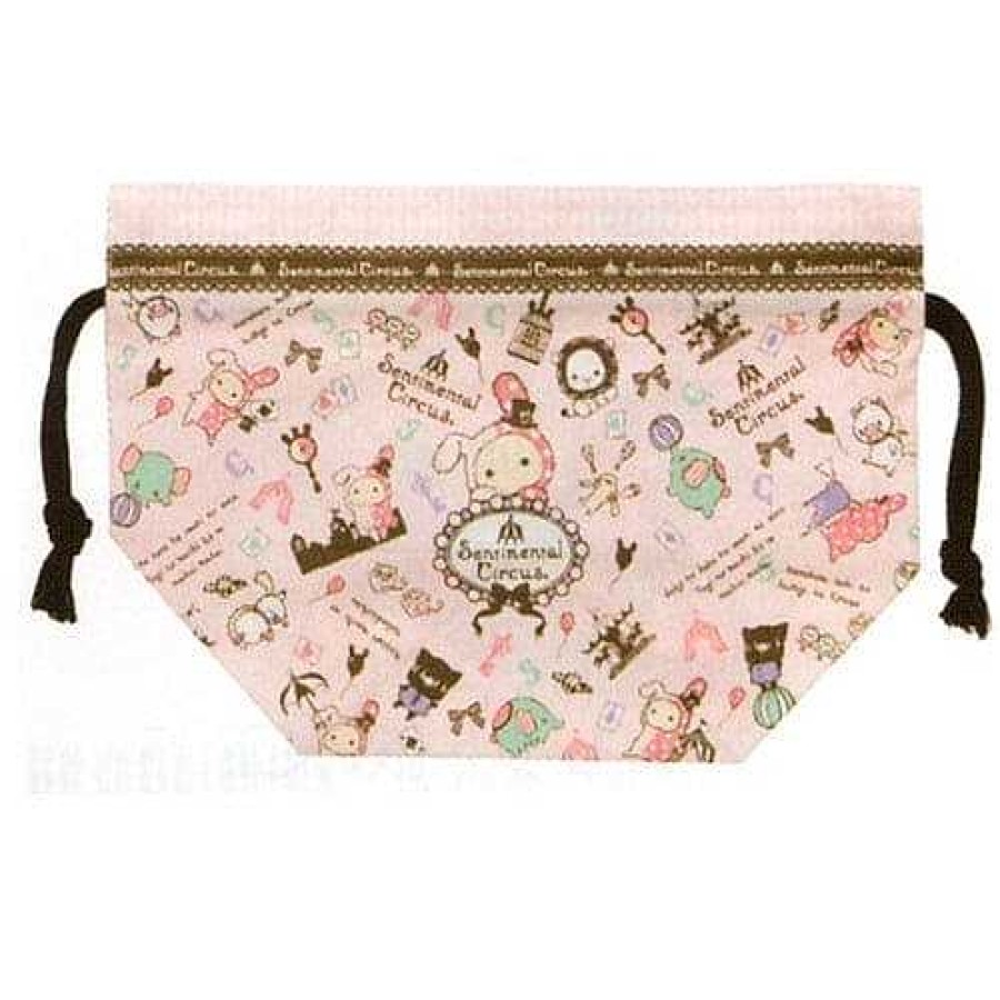 Styles Kawaii Import Drawstring Bags | San-X Sentimental Circus Drawstring Bento Pouch