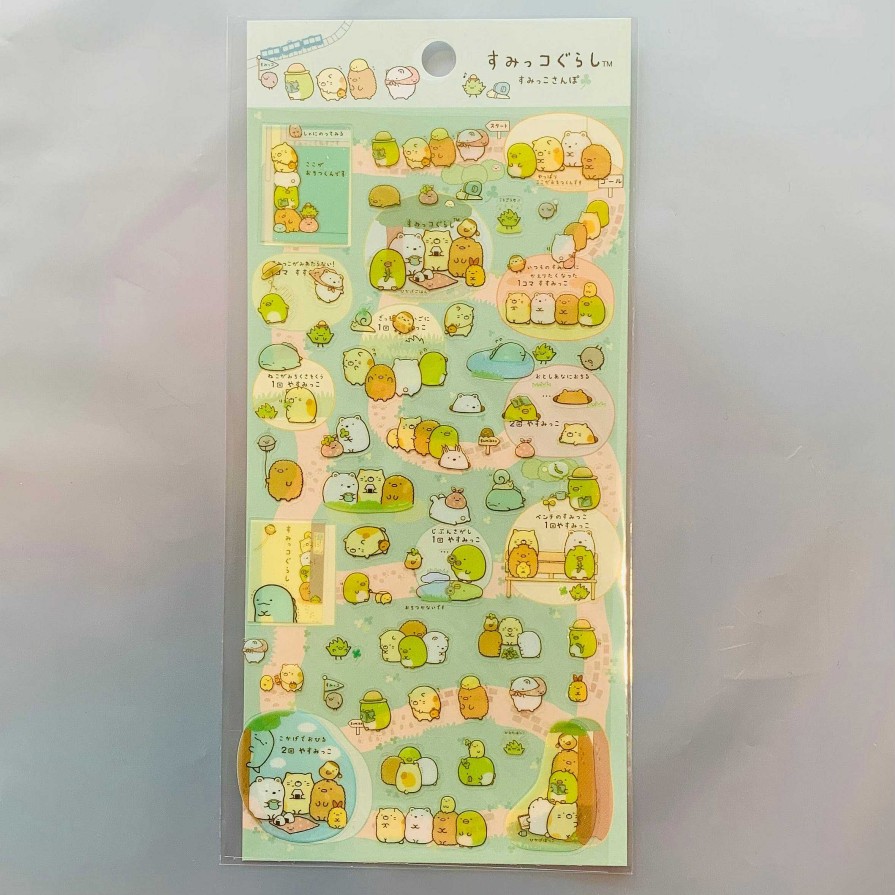 Stationery Kawaii Import San-X Stickers & Washi | San-X Sumikko Gurashi "Things In The Corner" Stickers: Park Adventure