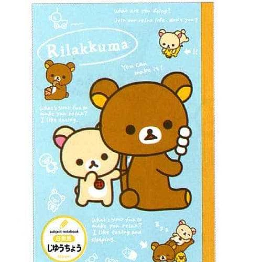 Stationery Kawaii Import Blank Notebooks | San-X Rilakkuma B5 Blank Notebook: Blue