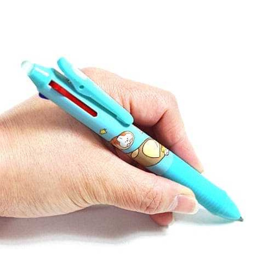 Stationery BeeCrazee Combo Writer | Cute Hamchi Hamster Erasable 3-Color Pen