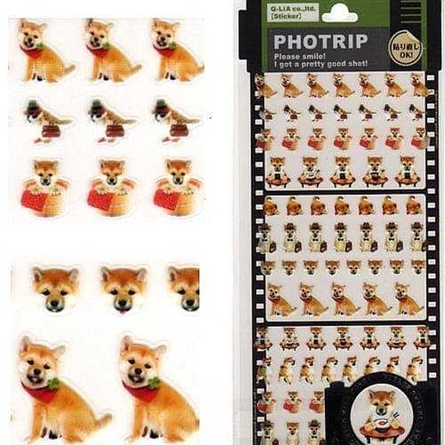 Stationery Kawaii Import Japanese Stickers | Q-Lia Photrip Shiba Inu Stickers