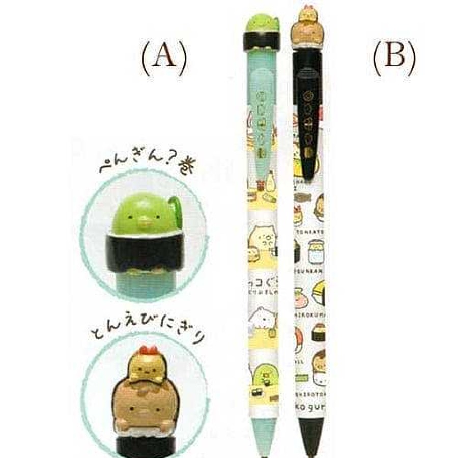 Stationery Kawaii Import Pens | San-X Sumikko Gurashi "Things In The Corner" Sushi House Mechanical Pens With Mascots