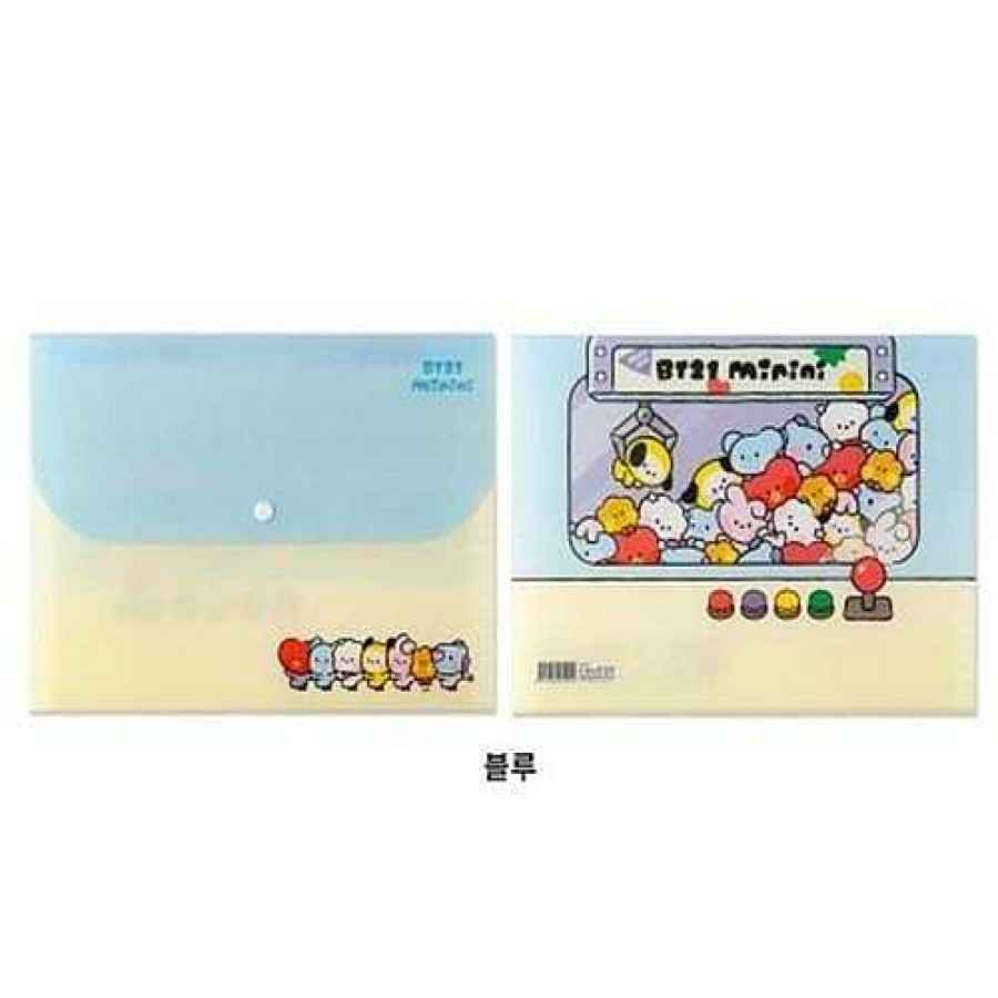 Stationery BeeCrazee | Bt21 Minini Accordion File Holders With Snap Closure