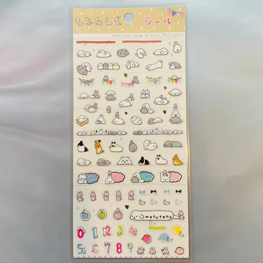 Stationery Kawaii Import San-X Stickers & Washi | San-X Mofutans Mochi Bunnies Stickers: 2