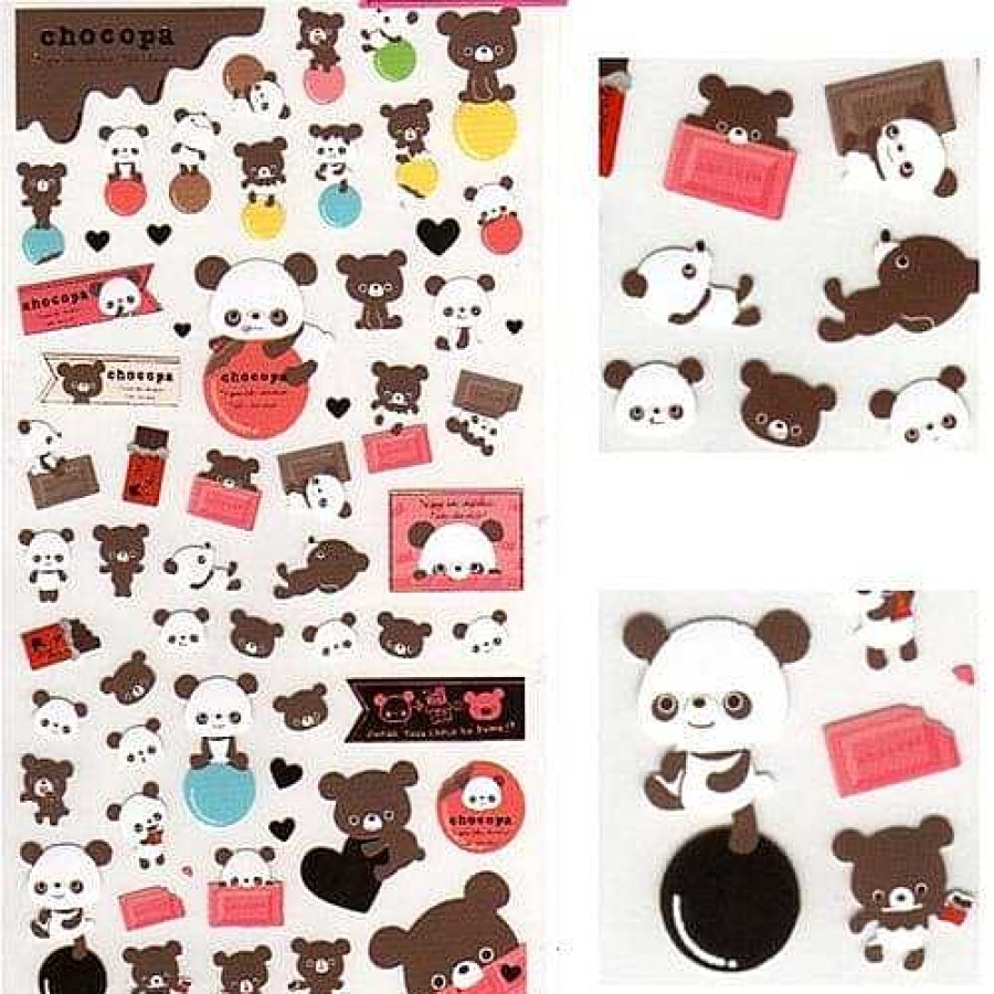 Stationery Kawaii Import San-X Stickers & Washi | San-X Chocopa Panda Stickers: 2