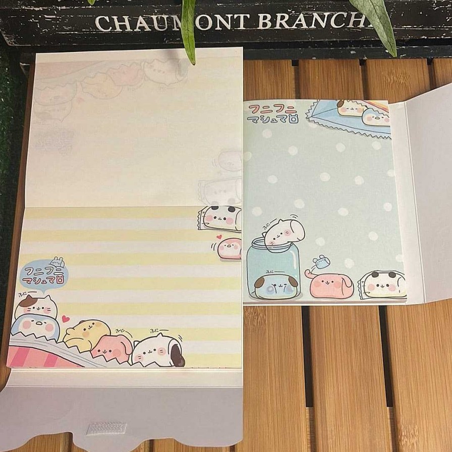 Stationery Kawaii Import Memos | Marshmallow Animal Memo Pad