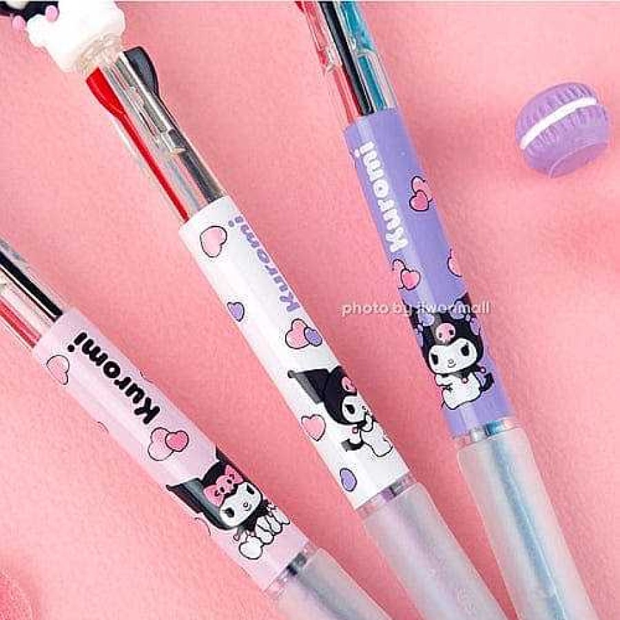 Stationery BeeCrazee Combo Writer | Kuromi Mascot 3-Color Mechanical Pens