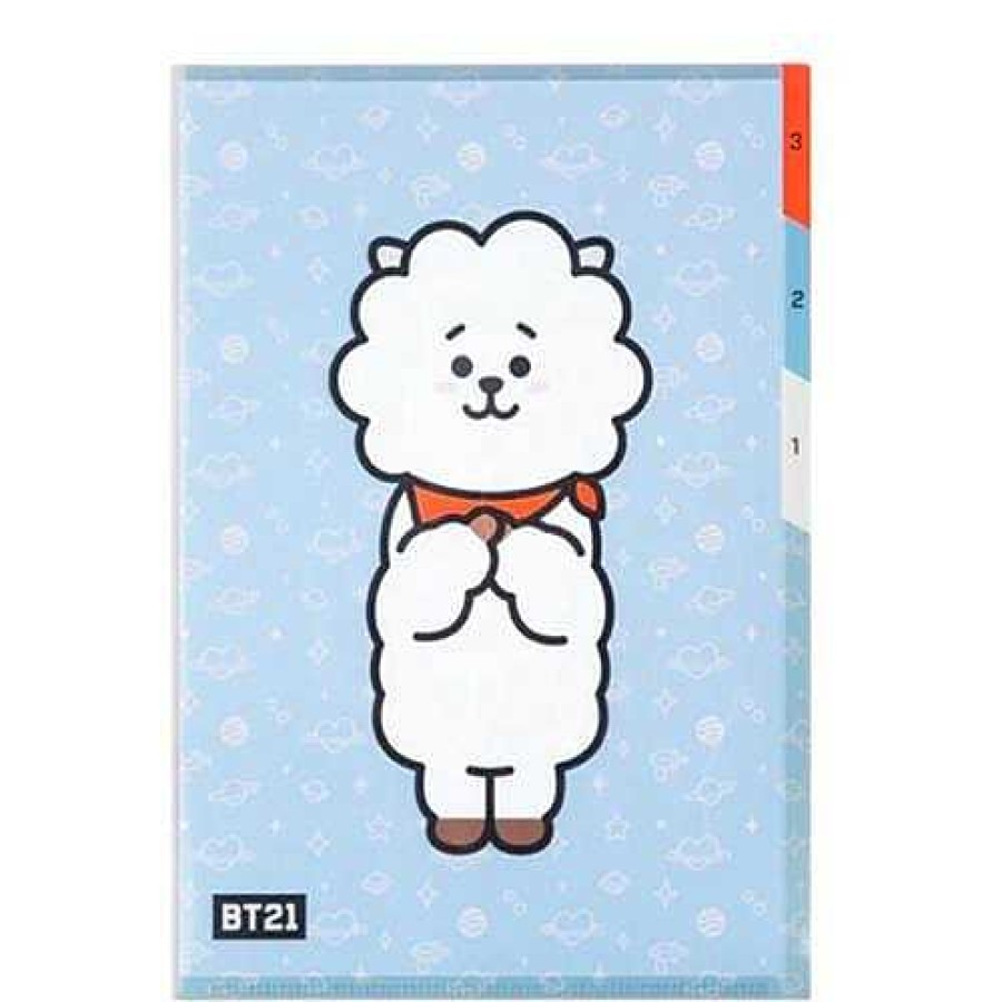 K-Pop BeeCrazee | Bt21 Plastic Index Folders: Tata, Rj, Cooky, Chimmy