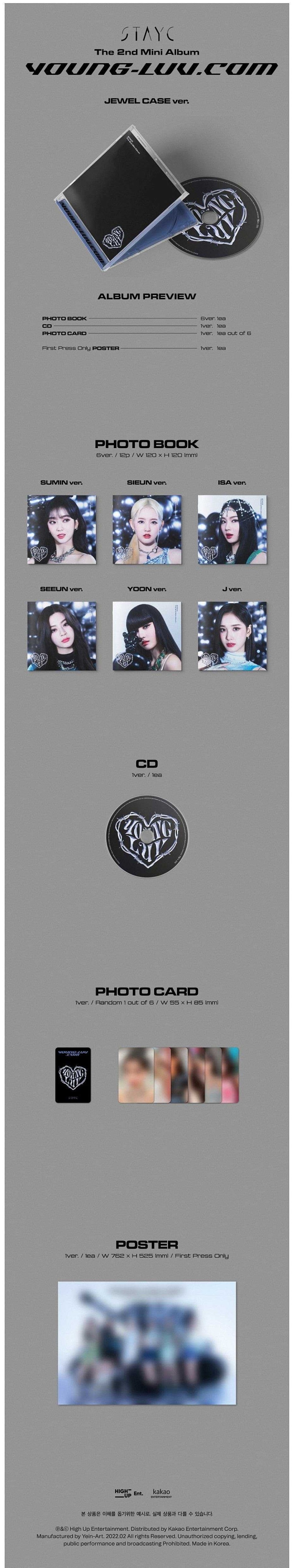 K-Pop Korea Pop Store | Stayc - Young-Luv.Com (2Nd Mini Album) (Jewel Case Ver.)