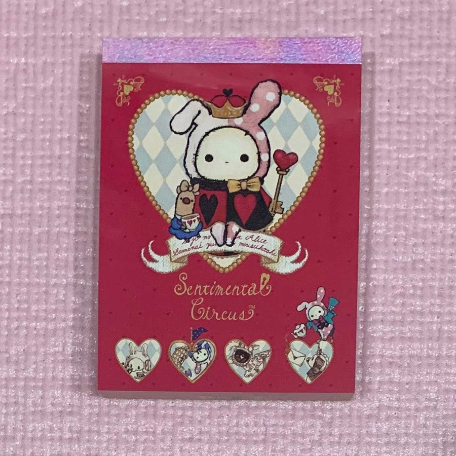 Stationery Kawaii Import Memos | San-X Sentimental Circus Queen Of Hearts Small Memos