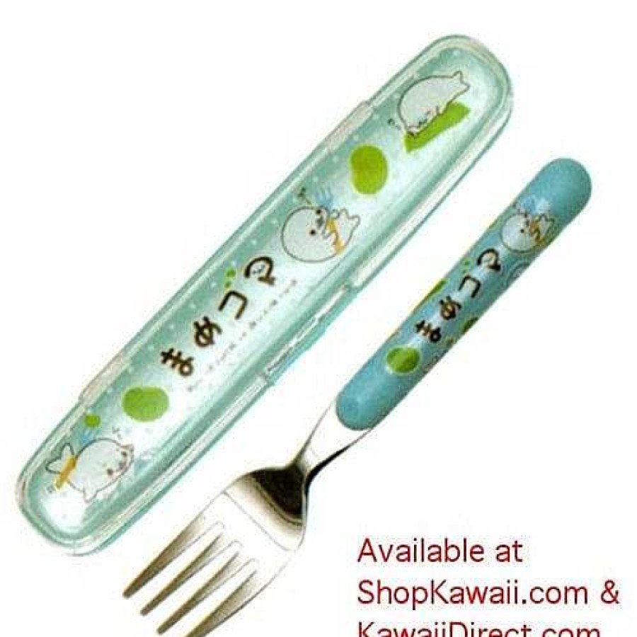 Homegoods Kawaii Import | San-X Mamegoma Fork With Carrying Case