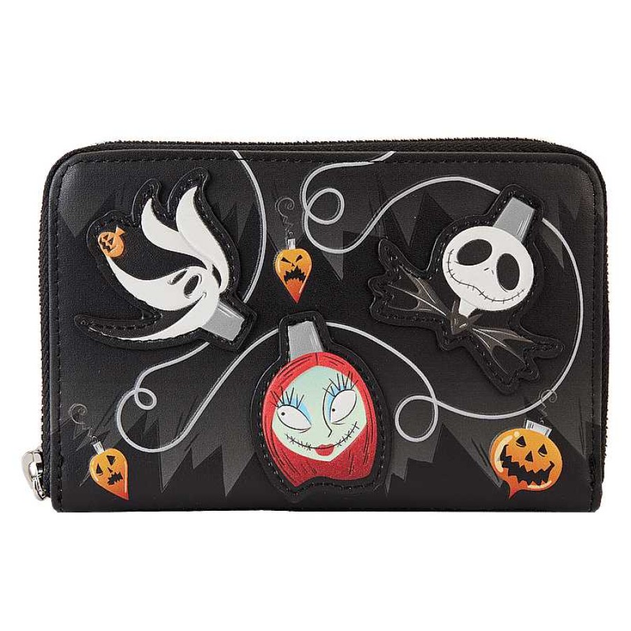 Styles Loungefly | Loungefly Disney Nightmare Before Christmas Tree String Lights Glow Zip Around Wallet