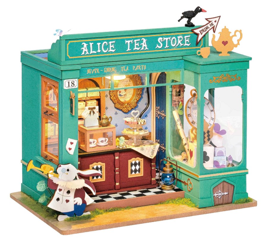 Homegoods Hands Craft | Diy Miniature House Kit: Alice'S Tea Store