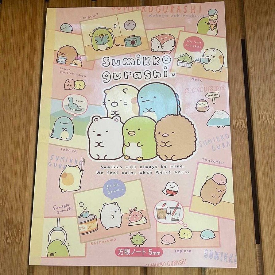 Stationery Kawaii Import Kanji Notebooks | Sumikko Gurashi Character B5 Kanji Graph Notebook