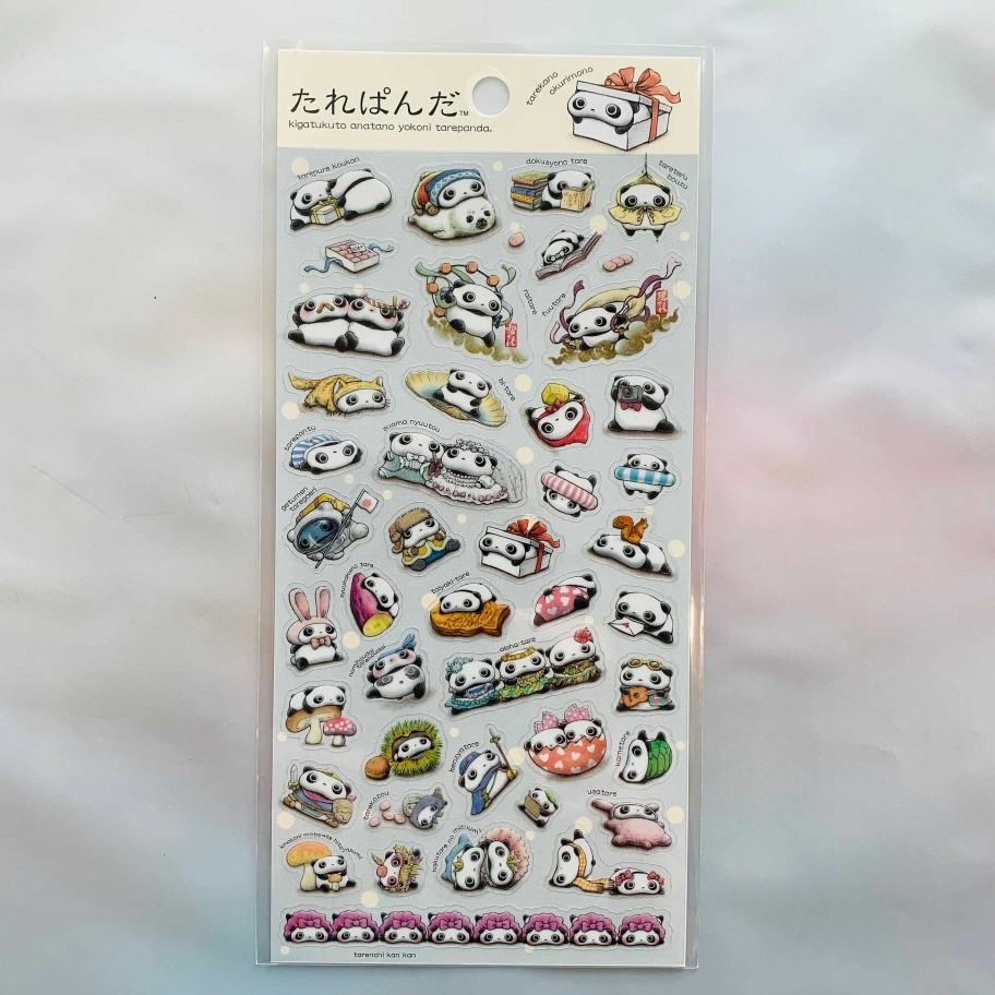 Stationery Kawaii Import San-X Stickers & Washi | San-X Tarepanda 15Th Anniversary Stickers