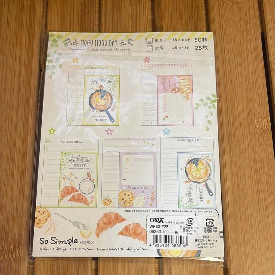 Stationery Kawaii Import Letter Sets | Mogu Mogu Breakfast Day Letter Set