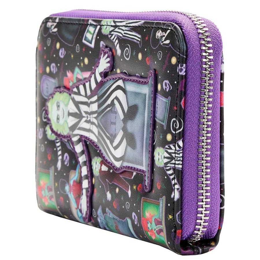 Styles Loungefly | Loungefly Beetlejuice Icons Zip Around Wallet