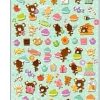 Stationery Kawaii Import Japanese Stickers | Q-Lia Thick Plastic Stickers: Milk Choco Bear With Macarons