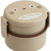 Homegoods Clever Idiots | Totoro 2-Layered Round Bento Lunch Box With Fork