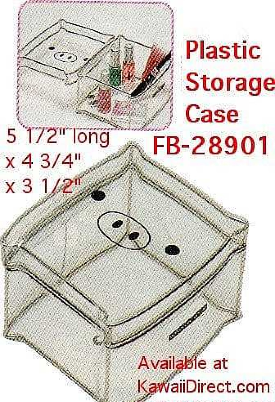 Homegoods Kawaii Import | San-X Monokuro Boo Plastic Storage Case: Clear