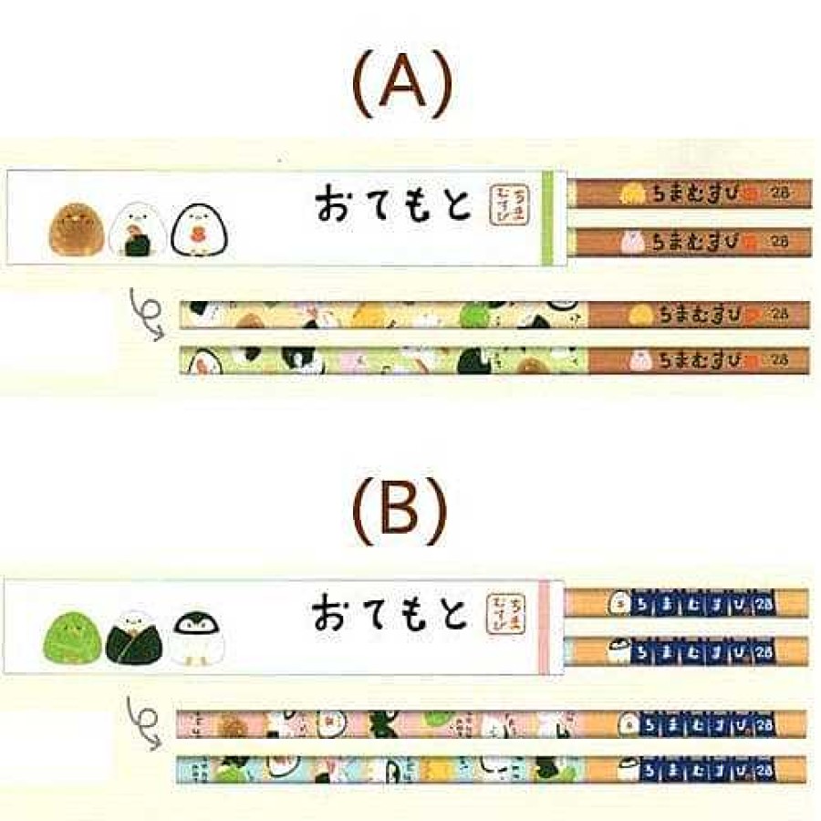 Stationery Kawaii Import Lead Pencils | Kamio Coro Coro Cororin Sushi Penguins 2B Pencils In Chopsticks Sleeve: (B)