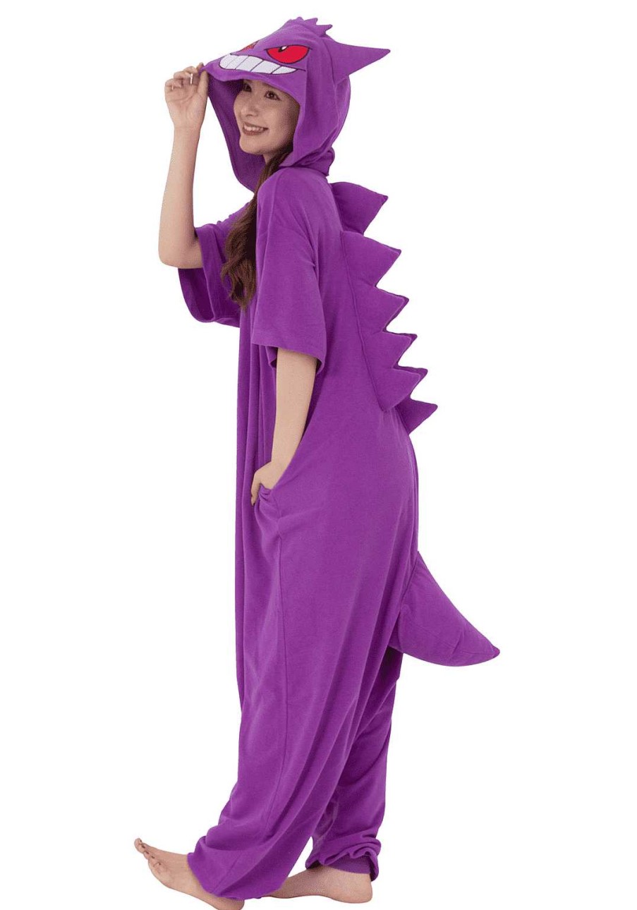 Styles Clever Idiots | Pokemon Gengar Short-Sleeve Kigurumi Adult-Size Costume Onesie