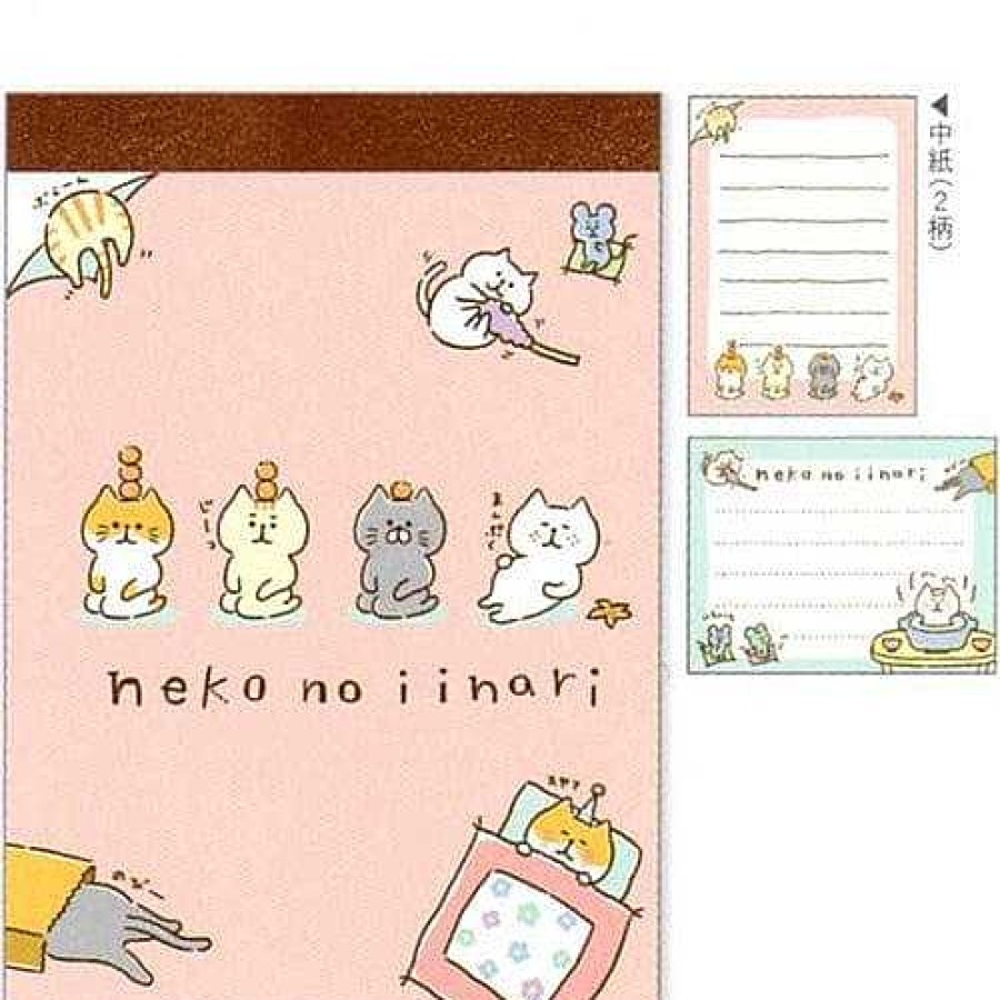 Stationery Kawaii Import Memos | Q-Lia Neko No Iinari Kitties Small Memo Pad